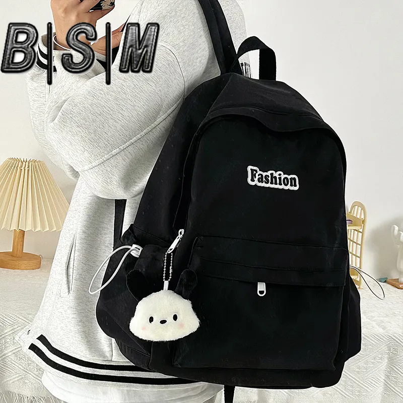 Stylish College Backpack for Women, Minimalist Nylon Rucksack, Ins Aesthetic - 2