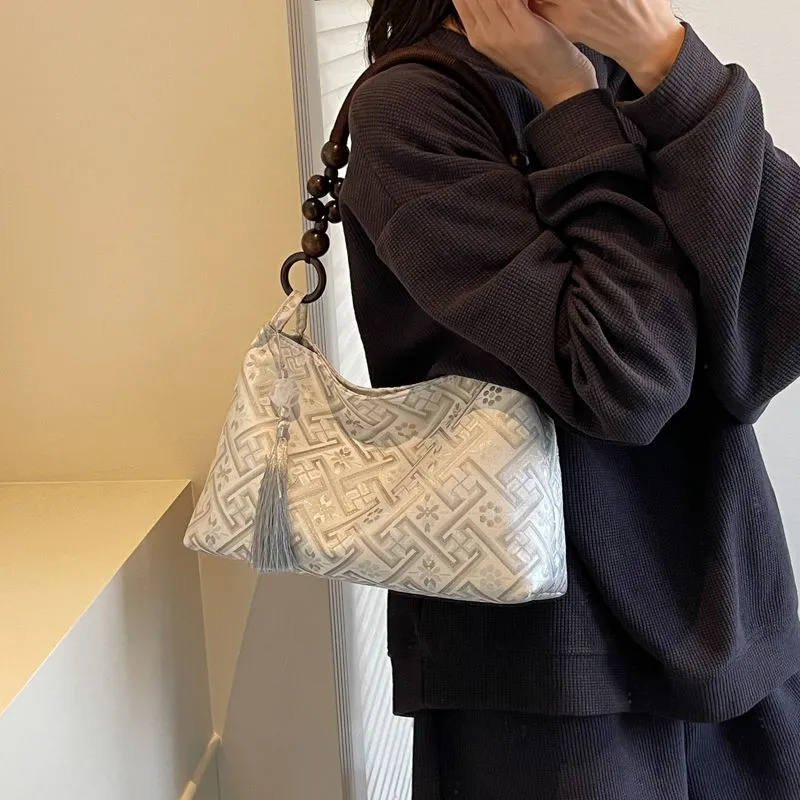 Chinese Style Shoulder Bag Women Fashion Tote Large Capacity - 3