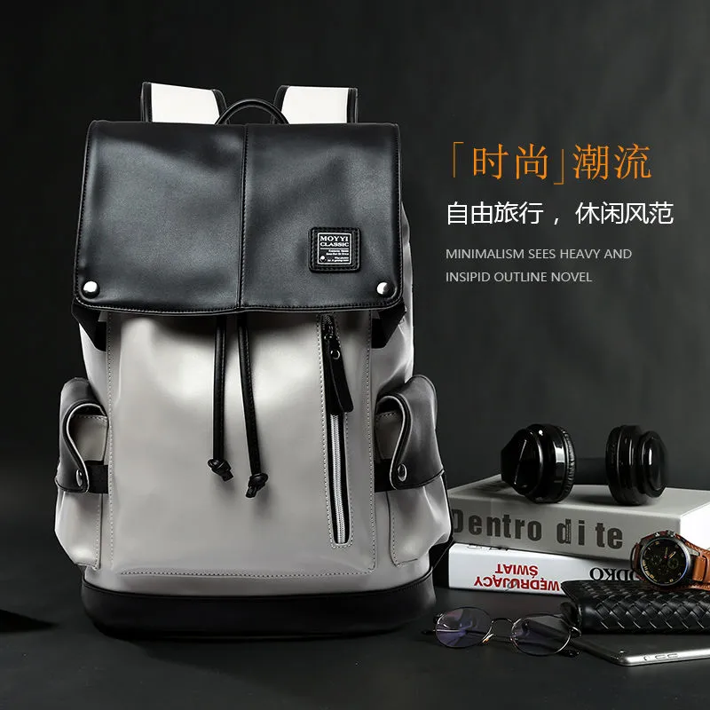 Men's Casual Backpack Large Capacity Travel Daypack College Student Bag - 4