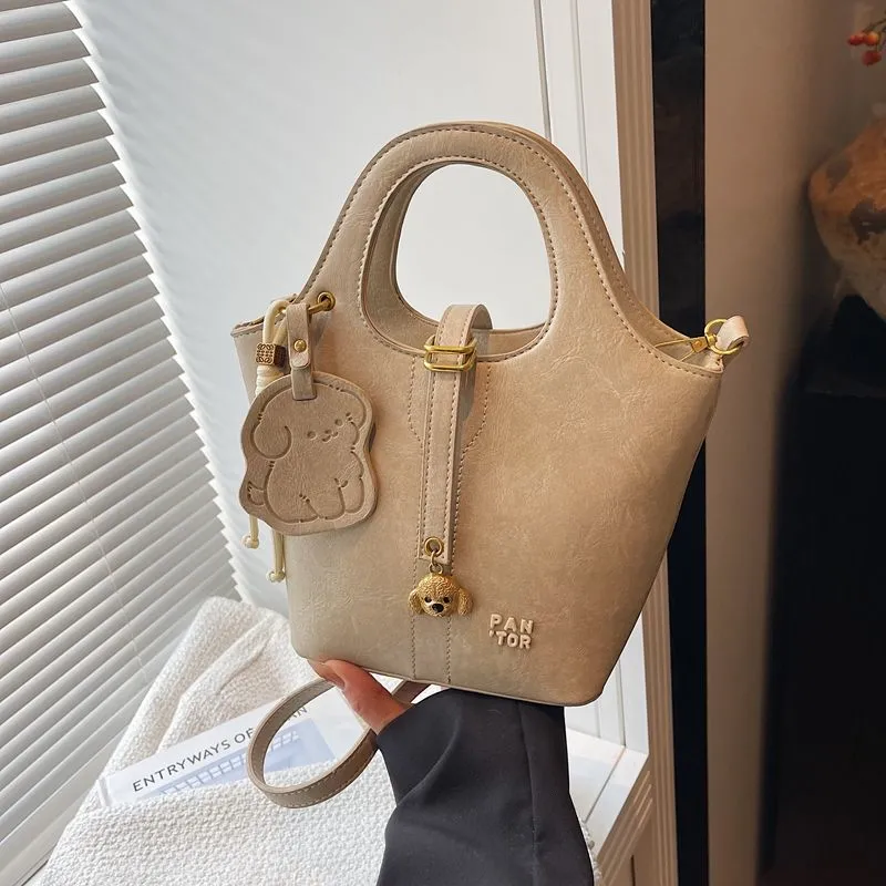 Bread Dog Tote Bag Women Handbag Shoulder Bucket Bag - 2