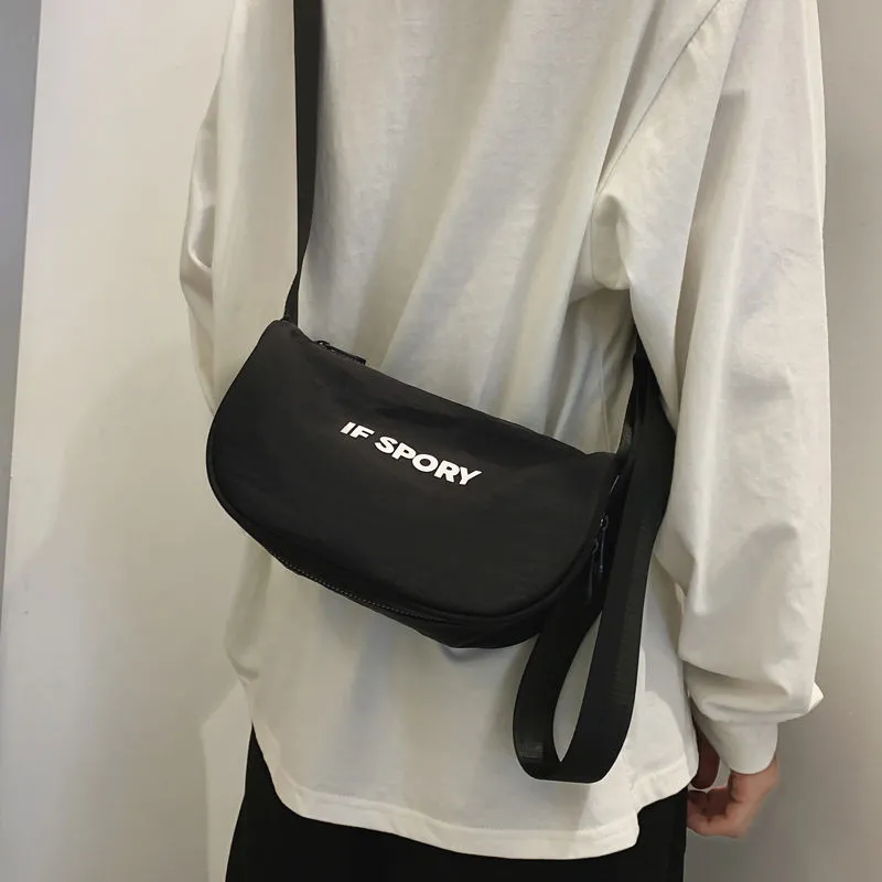 Men's Crossbody Bag Ins Style Nylon Sling Bag for Women Unisex - 5