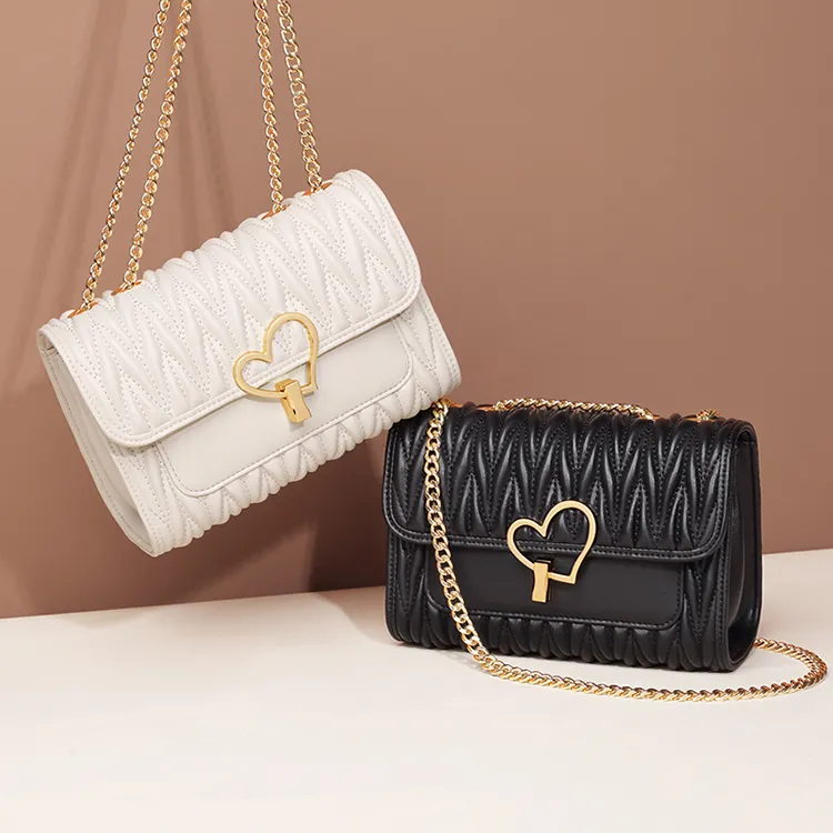 Genuine Leather Crossbody Bag 2025 Women Chain Shoulder Bag Fashionable - 5