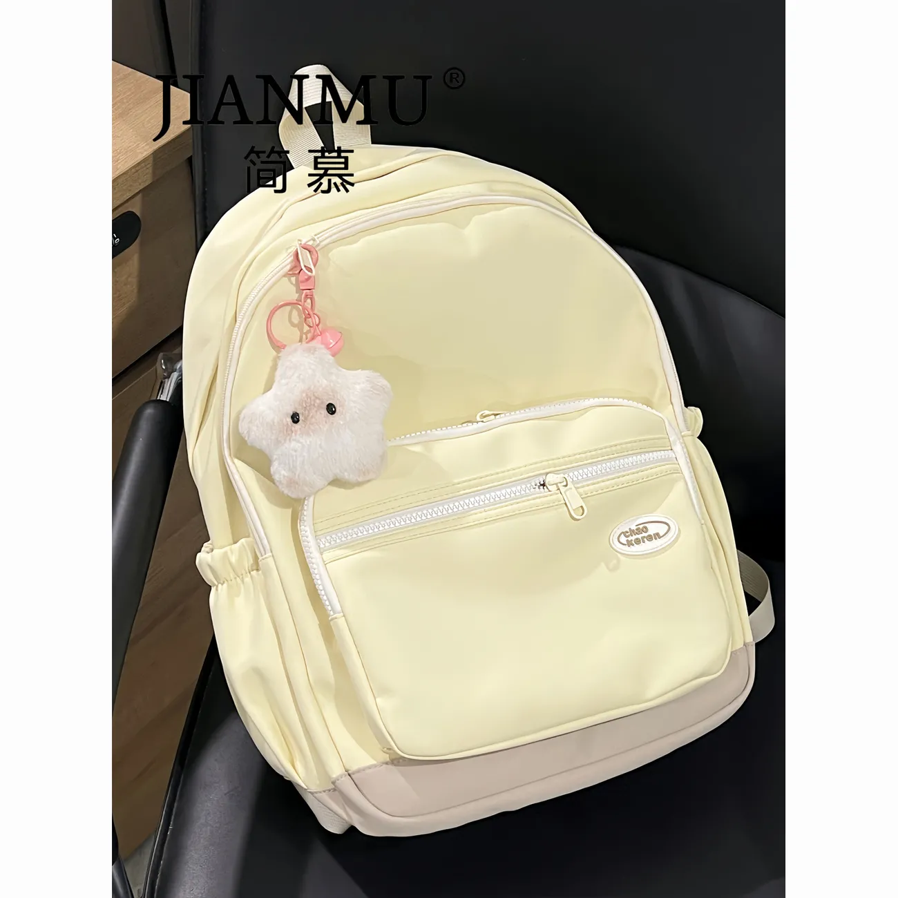 Minimalist College Backpack Large Capacity Nylon Rucksack for Women - 3