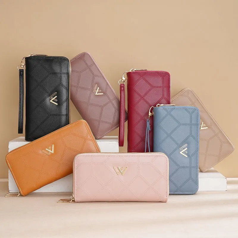 Women's Wallet 2025 Long Zip Bifold Checkbook Fashion Wristlet Clutch - 2