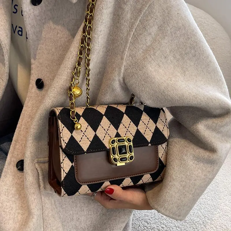 Quilted Chain Crossbody Bag 2025, Small Women's Bag for Fall Winter Fashion - 4