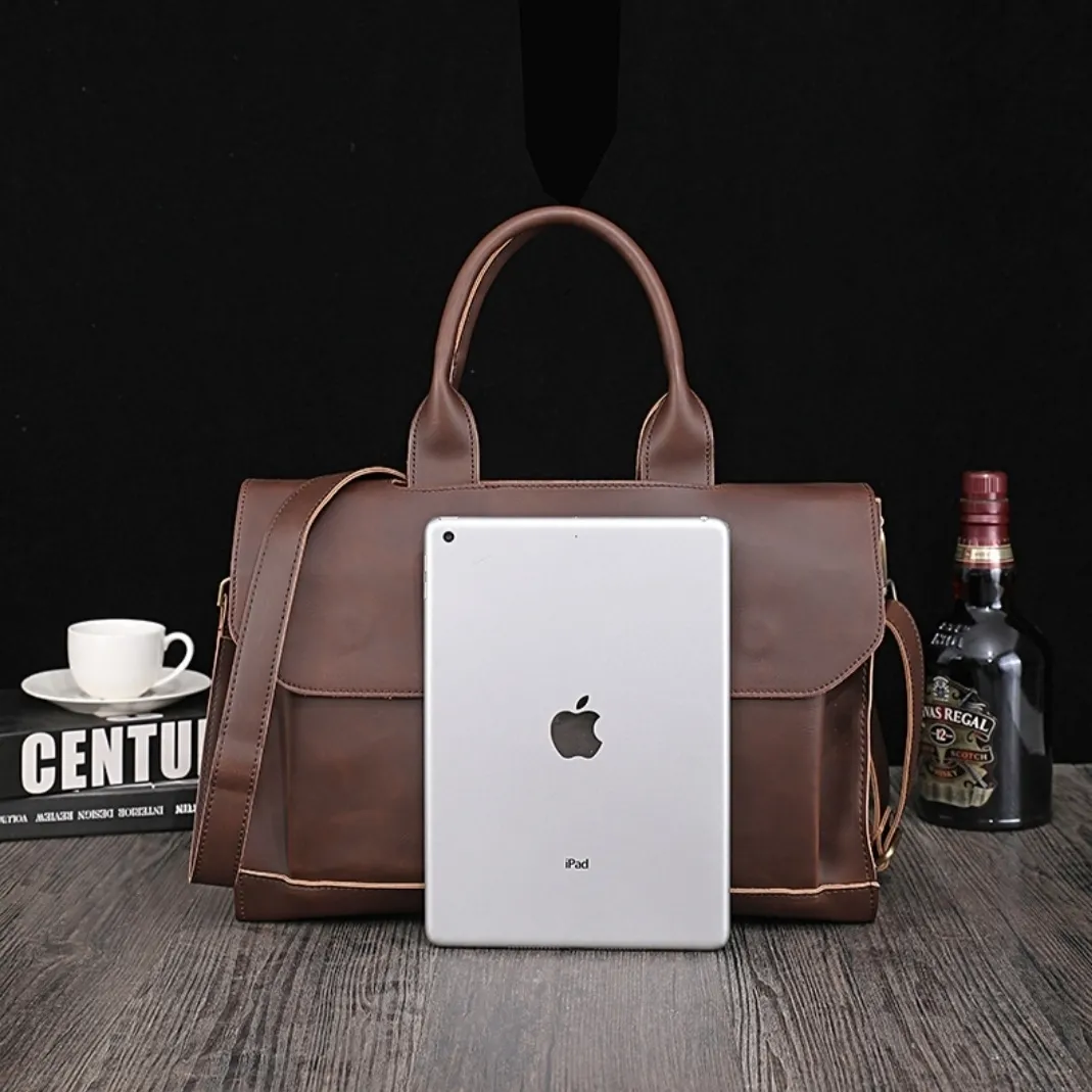 Men's Chest Bag Retro Square Crossbody Bag Large Capacity 16 Inch - 3