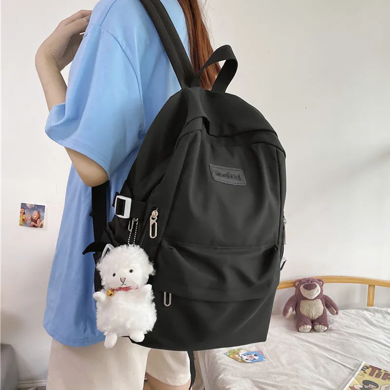 Large Capacity Backpack for Women, Simple College Laptop Backpack, Trendy School Bag - 4