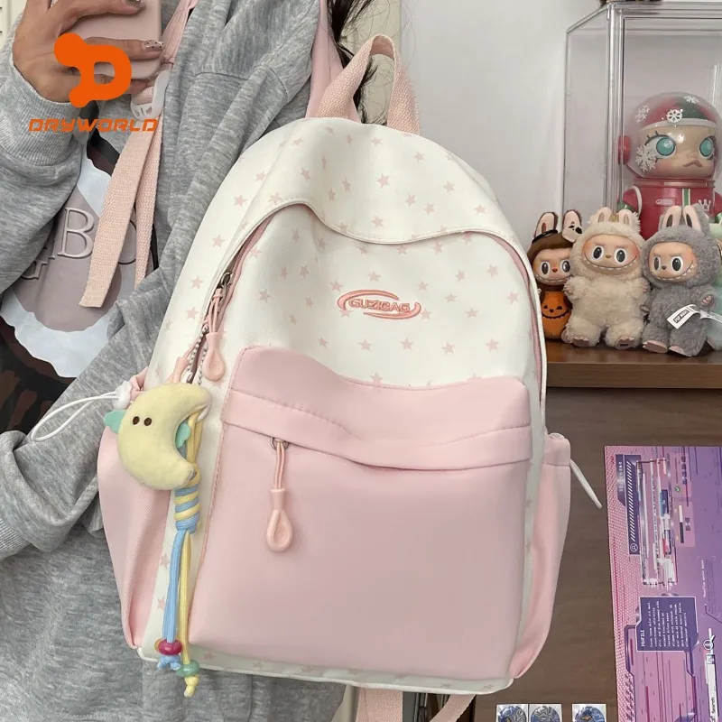 Cute Korean Backpack for Girls Large Capacity Lightweight School Bag - 1