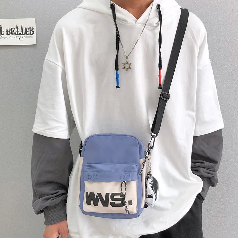 Men's Crossbody Bag Casual Nylon Sling Bag with Dinosaur Print - 5