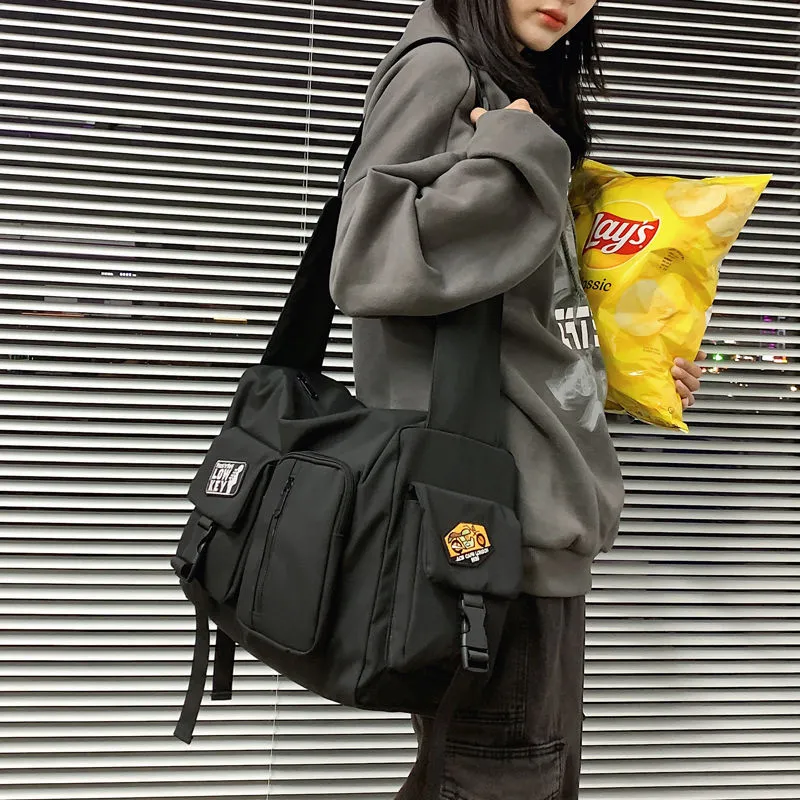Men's Crossbody Bag, Japanese Style Student Backpack, Large Capacity - 3