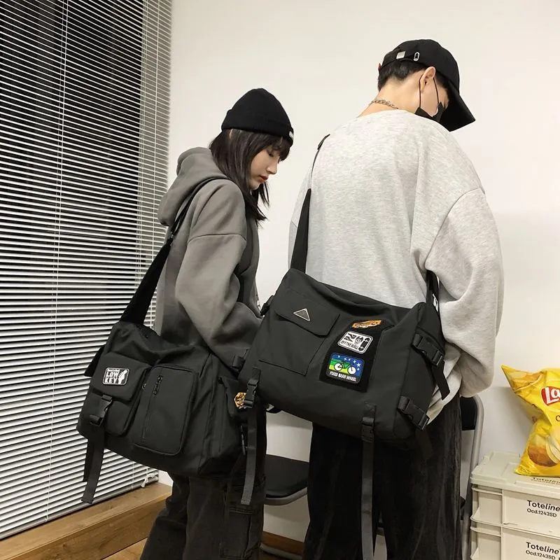 Men's Crossbody Bag, Japanese Style Student Backpack, Large Capacity - 5