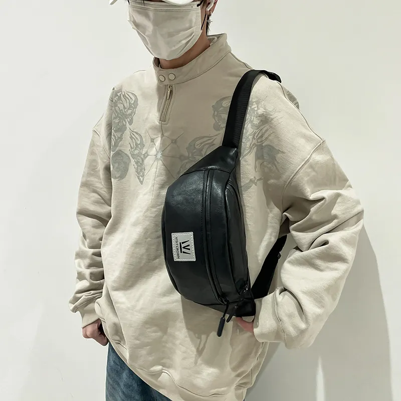 Men's Chest Bag Crossbody Sling Pack Large Capacity Sport Waist Bag - 5