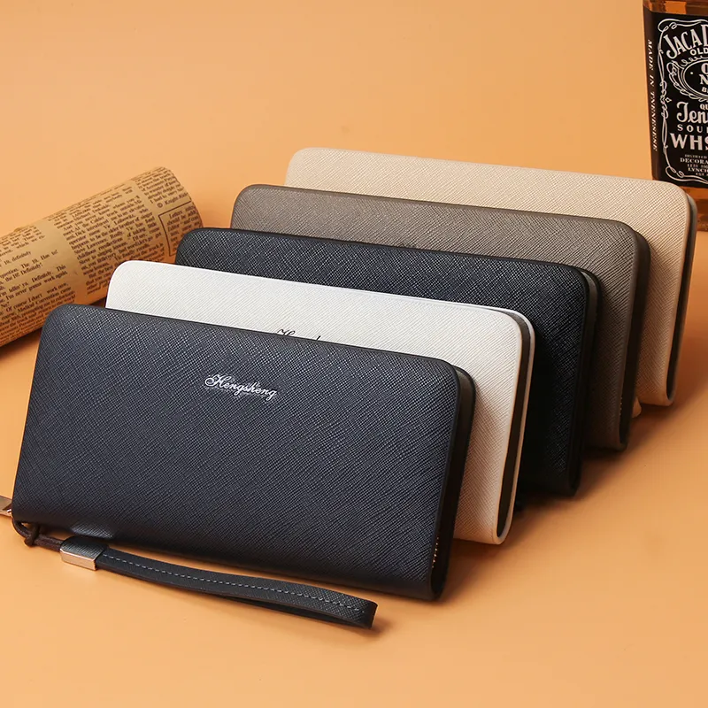 Men's Long Wallet with Card Slots & Zipper, Slim Phone Case Handbag - 3