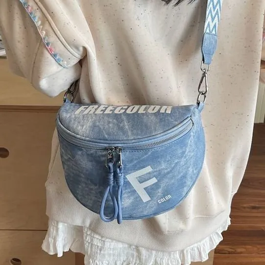 Saddle Bag 2025 Trendy Ins Style Crossbody Bag for Street Fashion - 3
