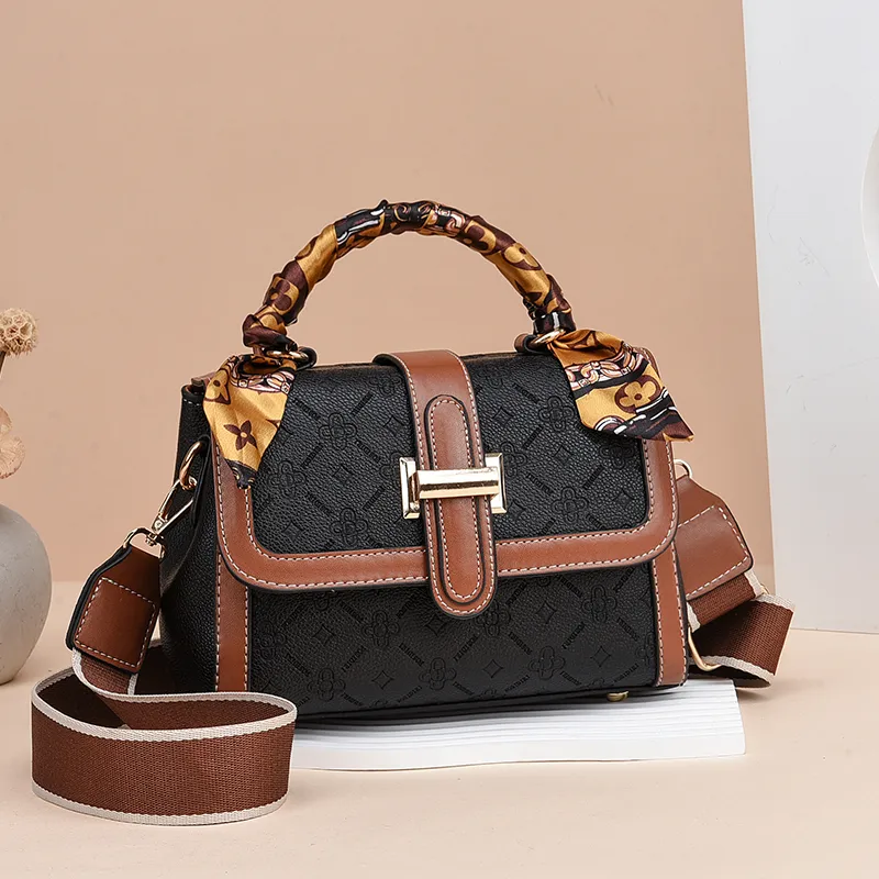 Leather Shoulder Bag 2025 New Wide Strap Crossbody Bag for Women Large Capacity - 4