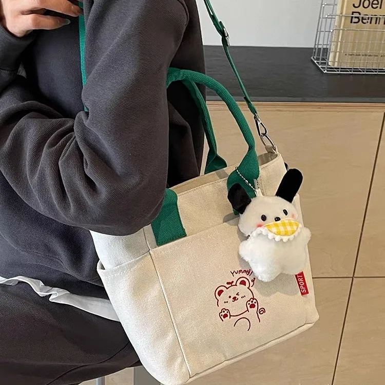 Large Canvas Tote Bag 2024 New Fashion Shoulder Bag for Women Students Commute - 5