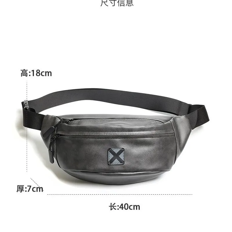 Gray Chest Bag Waist Pack - Fashion Sling Bag for Men - 2