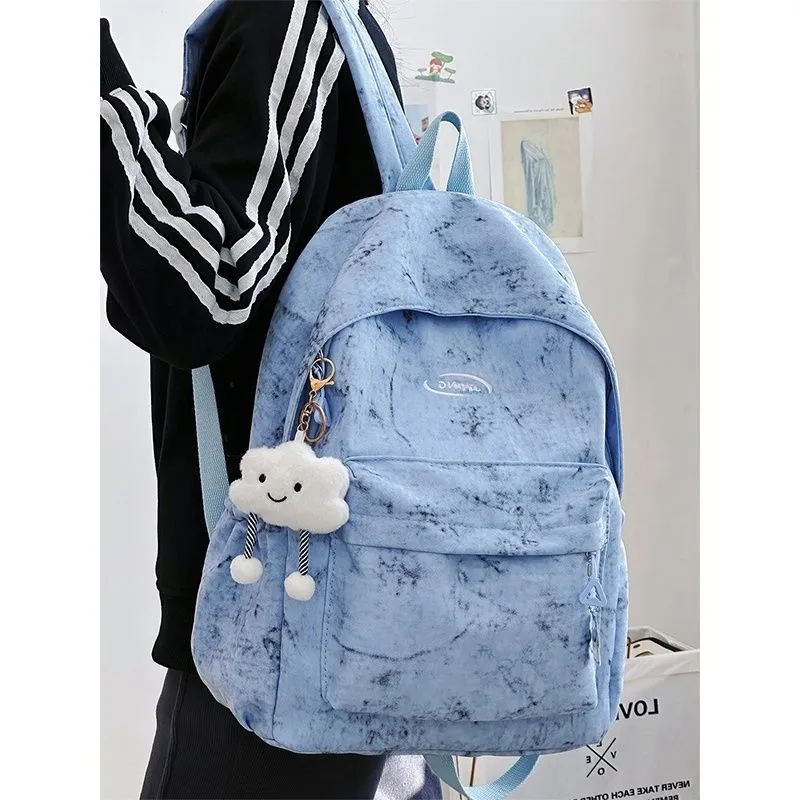 Ins Tie-Dye Backpack for College Students, Large Capacity Daypack for High School - 1