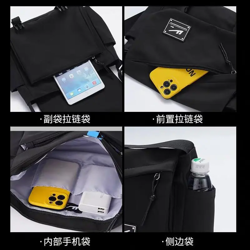 Men's Messenger Bag Large Capacity Nylon Crossbody Sling Bag - 2