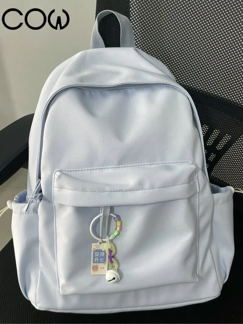 Women's Backpack Minimalist Solid Color School Bag for Teen Girls College - 1