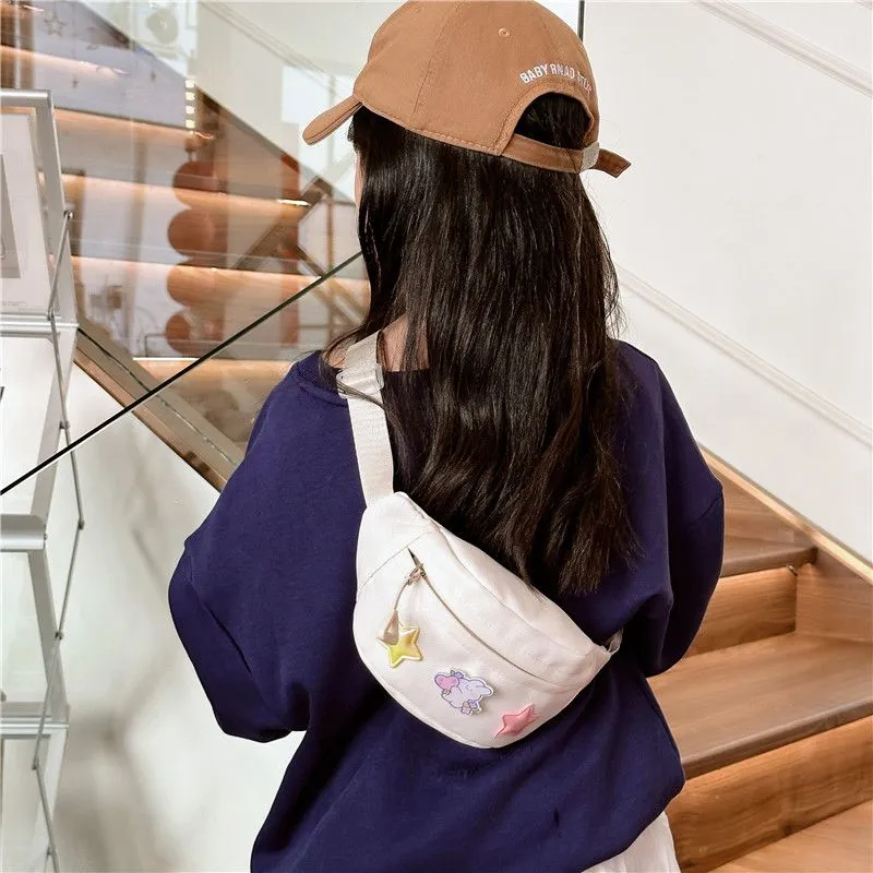 Kids Star Rabbit Crossbody Bag, Lightweight Mini Waist Pack for Girls - 1