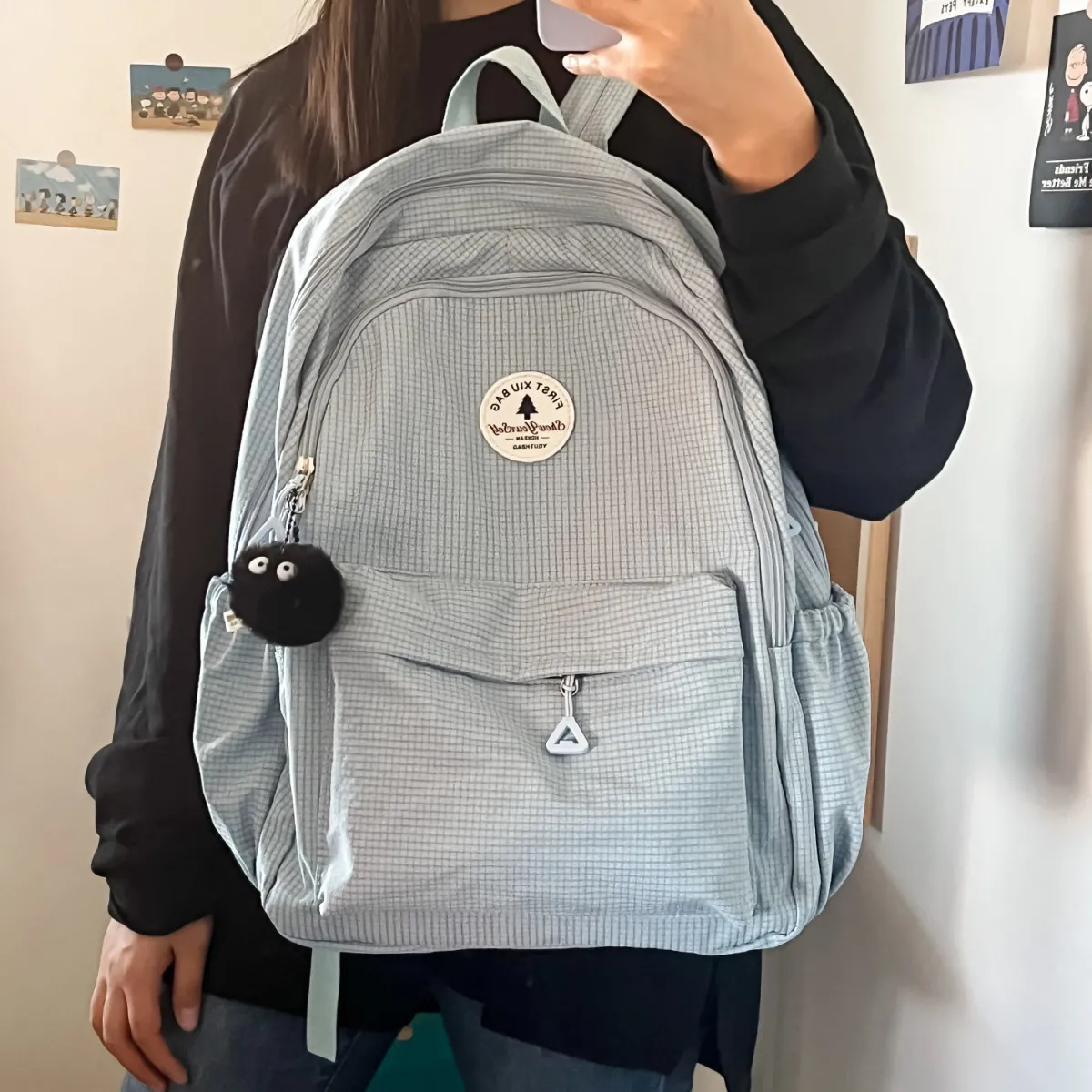 Minimalist Backpack for Women Large Capacity School Bag Ins Style - 1