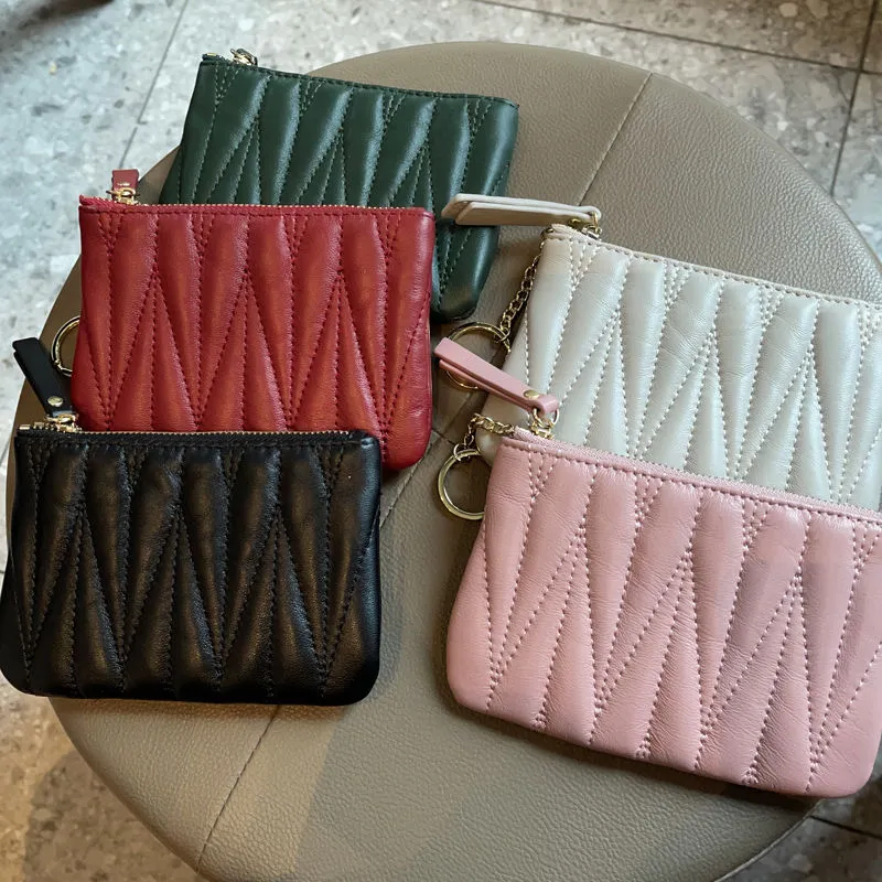 Sheepskin Coin Purse Women Mini Slim Leather Wallet 2025 New Fashion - 2
