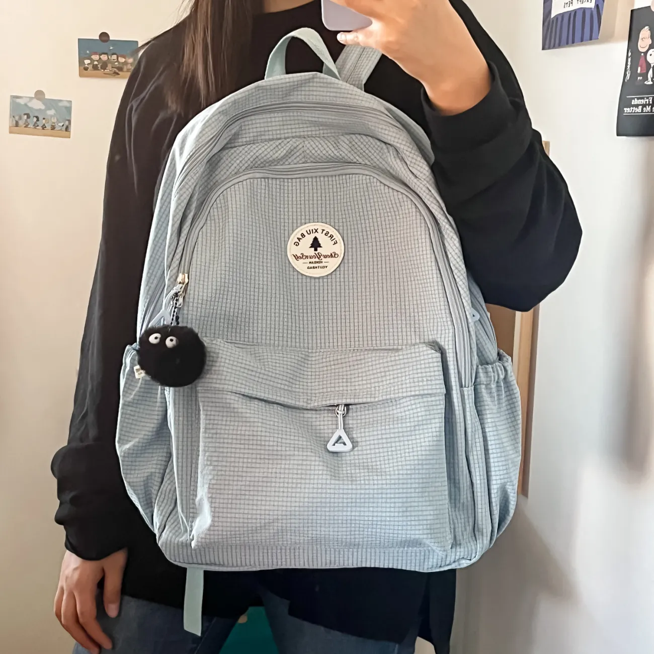 Minimalist Backpack for Women Large Capacity School Bag Ins Style - 2