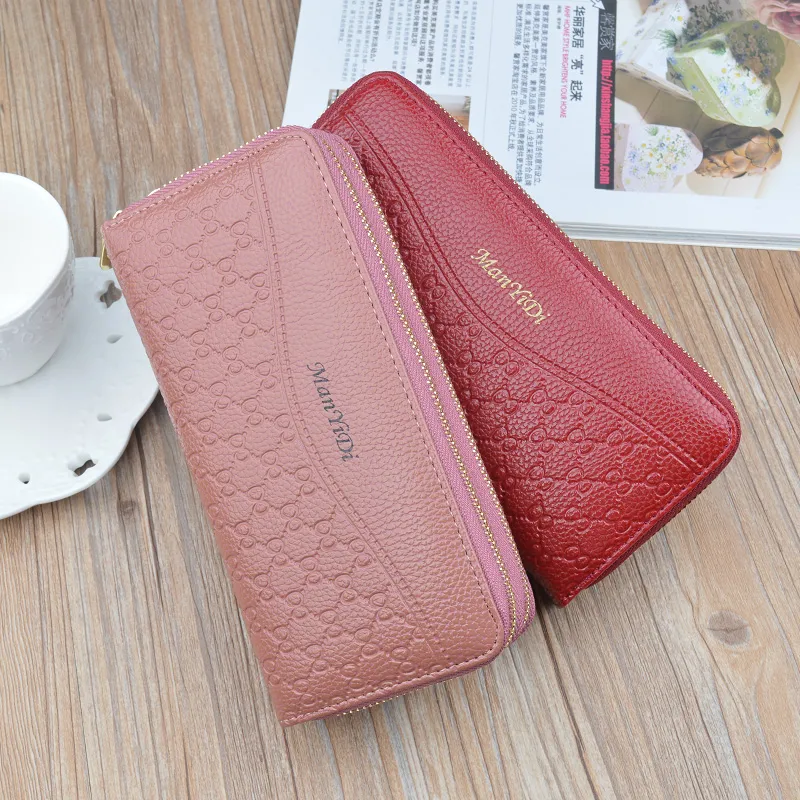 2025 Women's Long Zip Wallet Large Capacity PU Leather Clutch Purse - 4