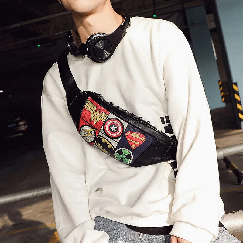 Trendy Chest Bag Crossbody Sling Pack with Pattern for Men - 1