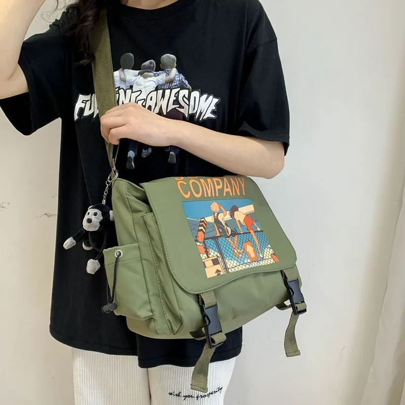 Ins Messenger Bag for Men & Women, Japanese Style Crossbody Sling Bag - 3