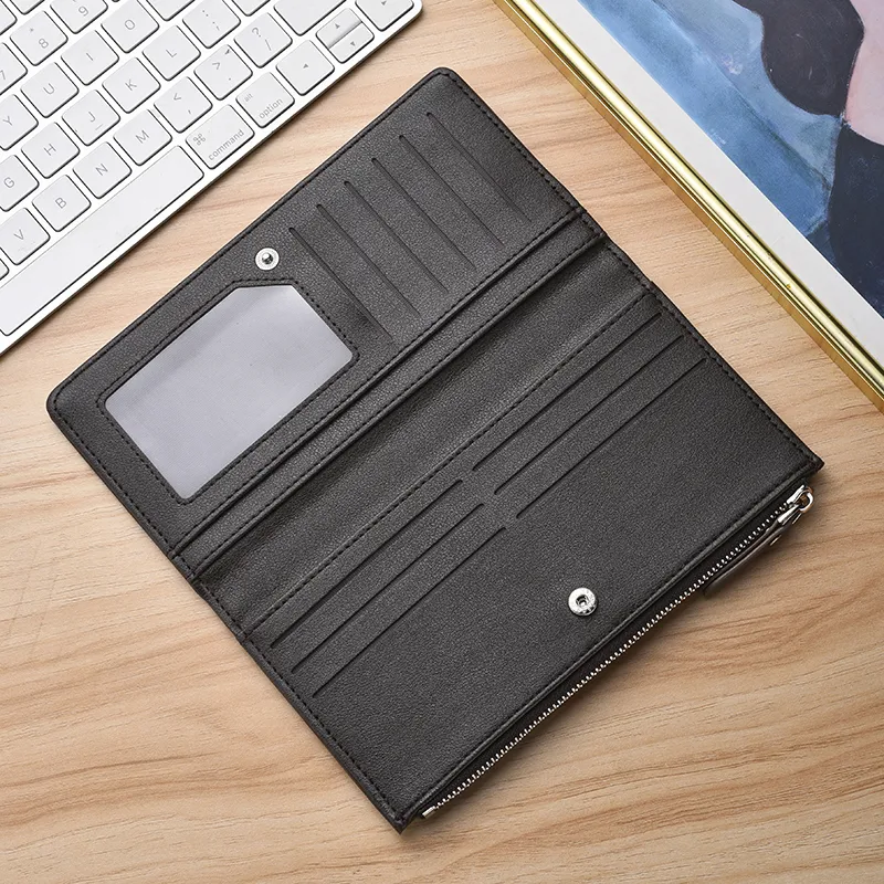 Men's Long Wallet Vintage Leather Multi-Card Holder Business Casual - 4