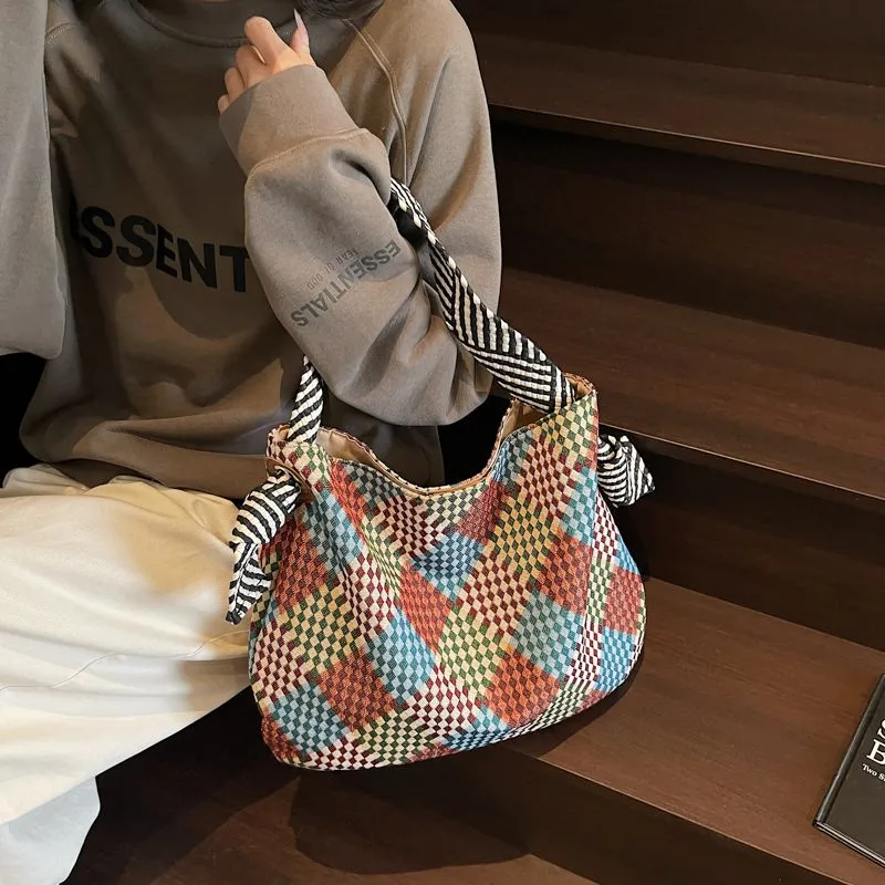 Canvas Tote Bag Women 2025 Fashion Magnetic Closure Casual Shoulder Bag - 5