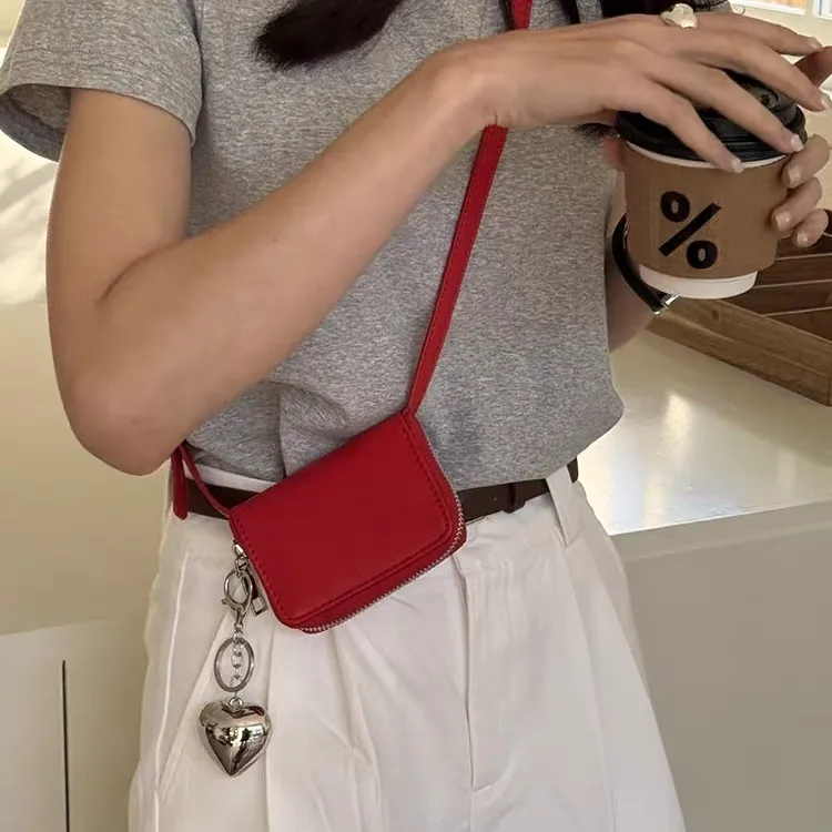 Mini Square Crossbody Bag, Cute Waist Pouch with Zipper Closure - 1