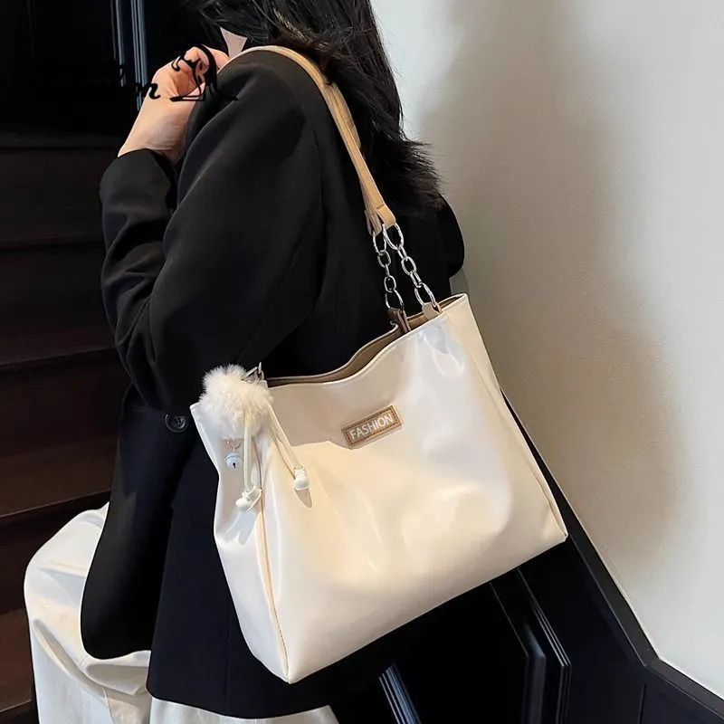 Tote Bag for Women Large Capacity PU Leather Shoulder Bag Fashionable - 3