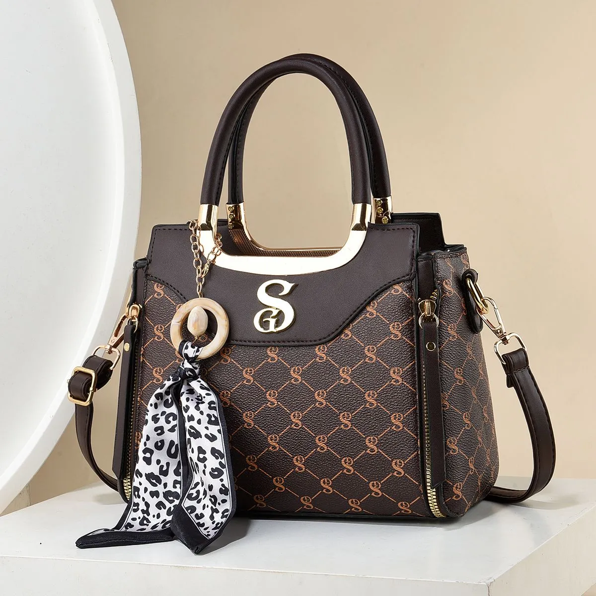 Women's Bag 2025 New Fashion Print Shoulder Bag Crossbody Tote - 1