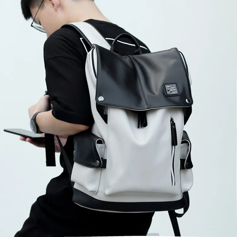 Men's Casual Backpack Large Capacity Travel Daypack College Student Bag - 3