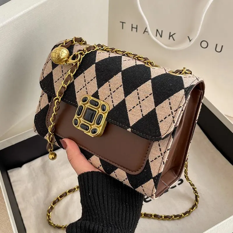 Quilted Chain Crossbody Bag 2025, Small Women's Bag for Fall Winter Fashion - 3