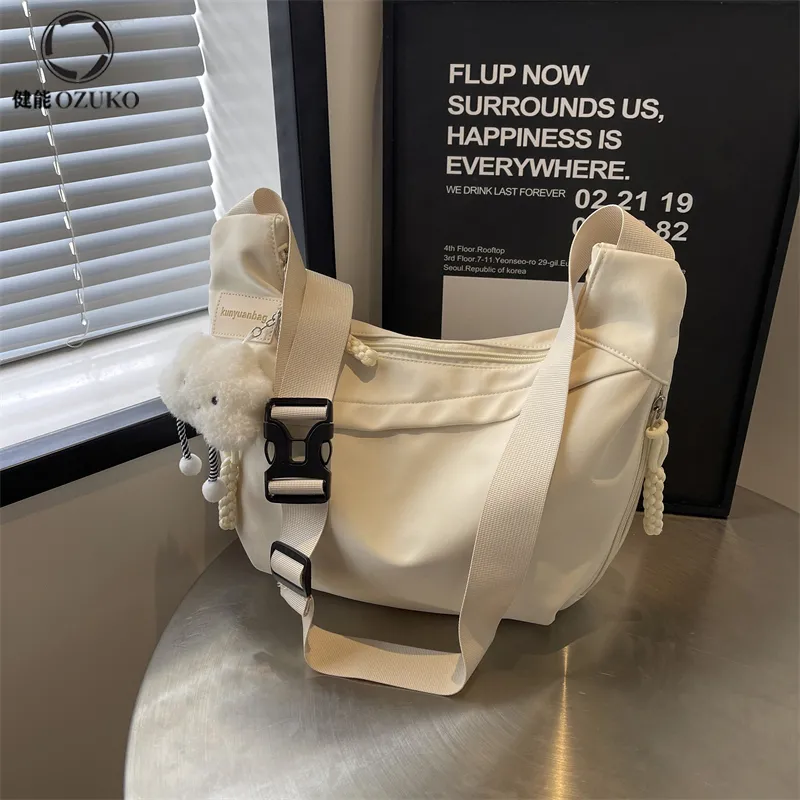 Dumpling Bag Women 2025 Large Capacity Crossbody Bag Oxford Shoulder Bag - 1