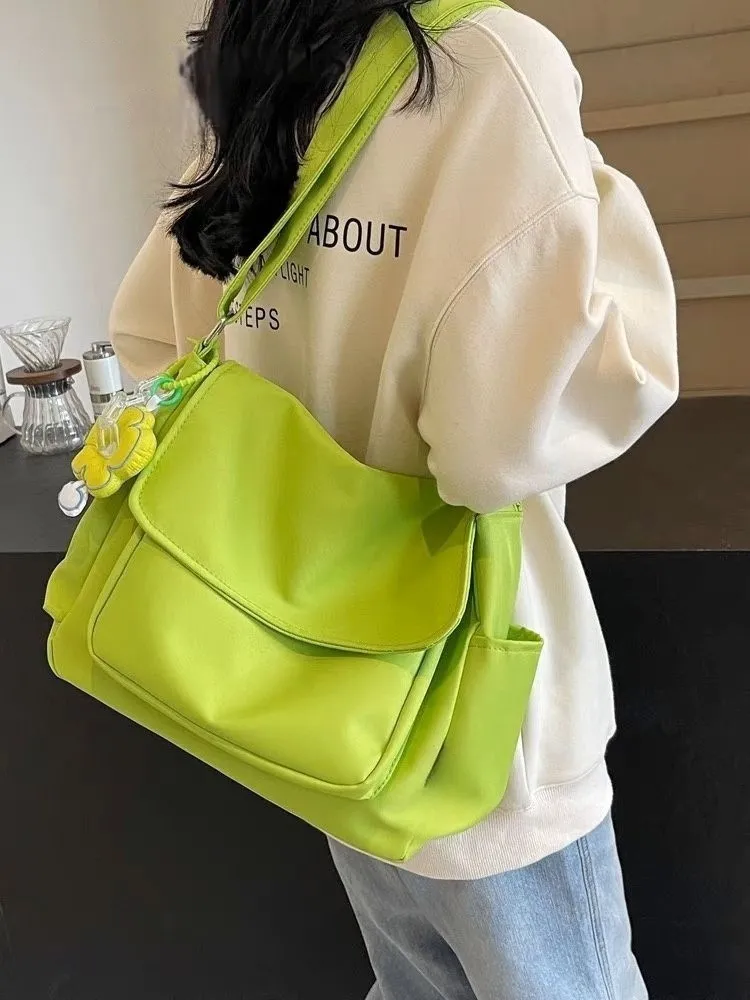 Canvas Crossbody Bag for Women 2025 New College Student Commuter Tote - 1