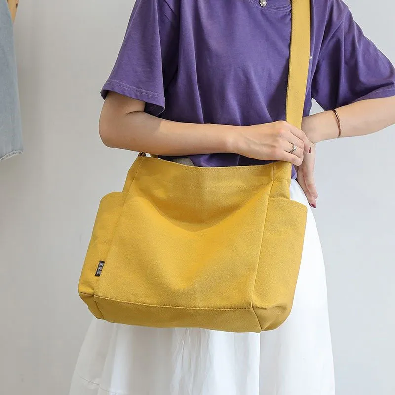 Canvas Tote Bag Women Large Ins Style Crossbody Shoulder Bag - 3