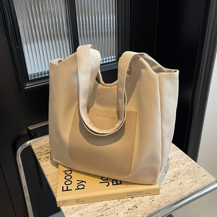 Canvas Tote Bag Women 2024 Summer Casual Shoulder Bag Large Capacity - 2