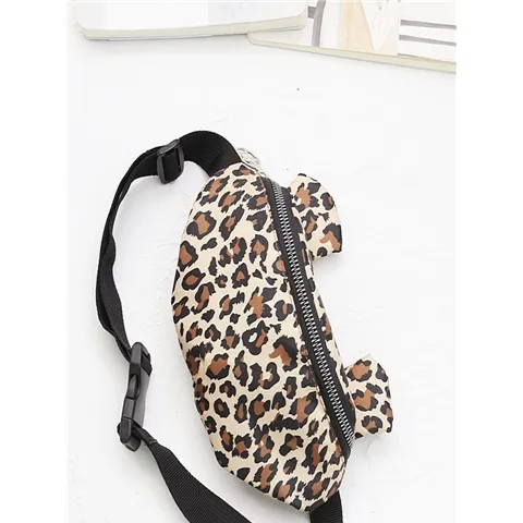 Leopard Print Waist Bag for Girls, Kids Crossbody Bag, Cute Baby Sling Bag - 3