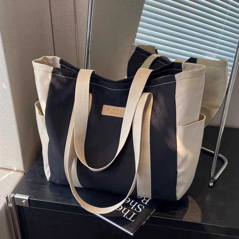 Canvas Tote Bag with Zipper - Large Capacity Women's Work Bag - 2