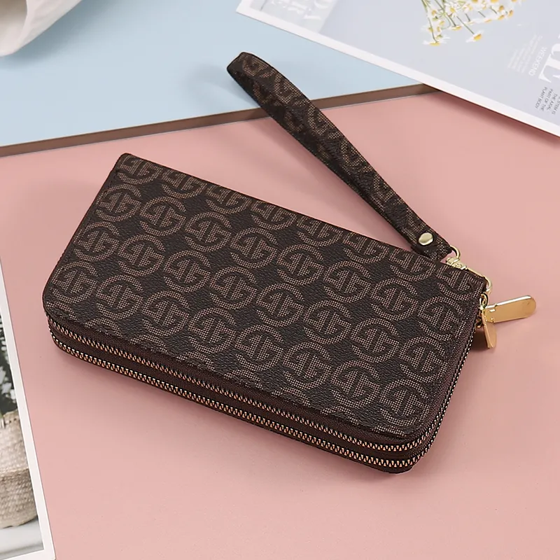Women's Wallets 2025 Large Capacity Double Zipper Long Wallet for Big Phones - 3