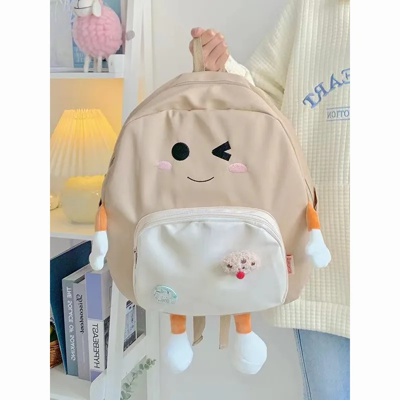 Cute Cartoon Backpack for Girls, Kawaii School Bag with Embroidery - 4