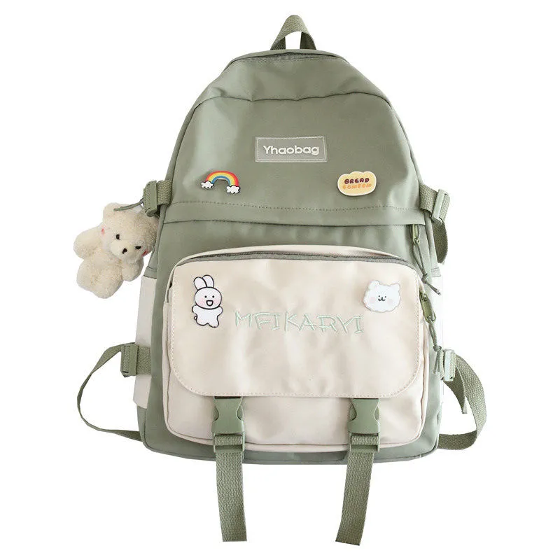 Ins Backpack for Women Large Capacity College Rucksack School Bag - 2