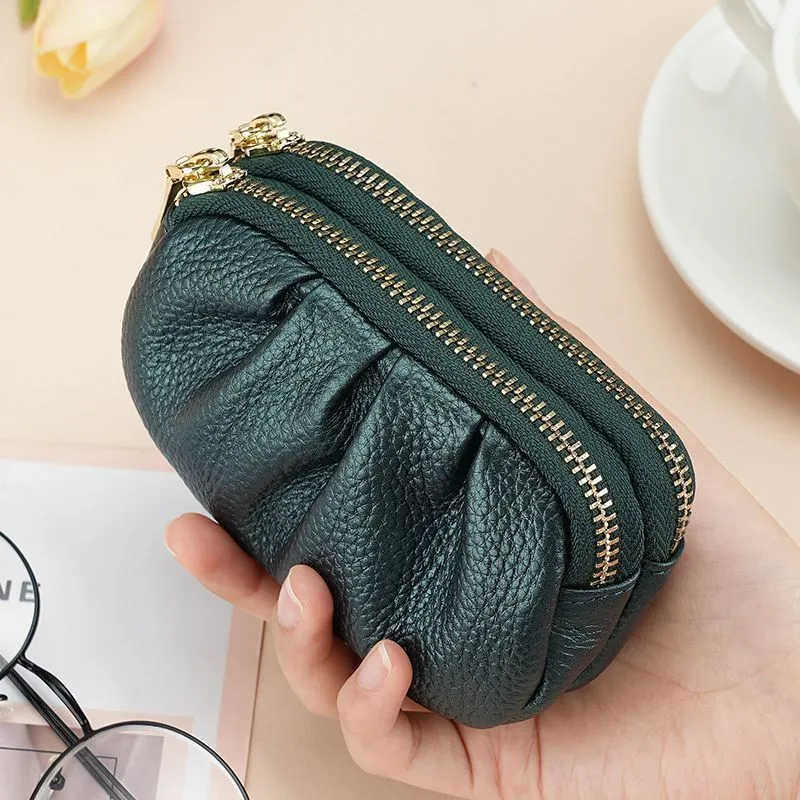 Soft Leather Women's Wallet Large Capacity Zipper Coin Purse Card Holder - 5