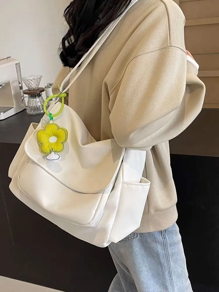 Canvas Crossbody Bag for Women 2025 New College Student Commuter Tote - 2