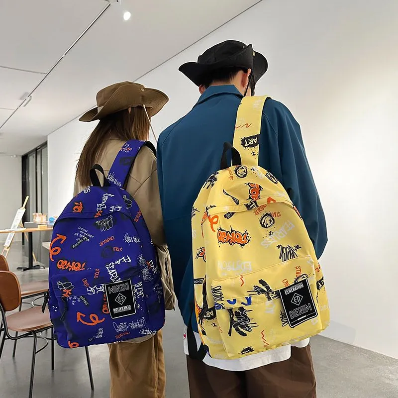 Trendy Graffiti Backpack 2023 Fall Winter Student Bag for Boys 14 Inch Laptop - 4